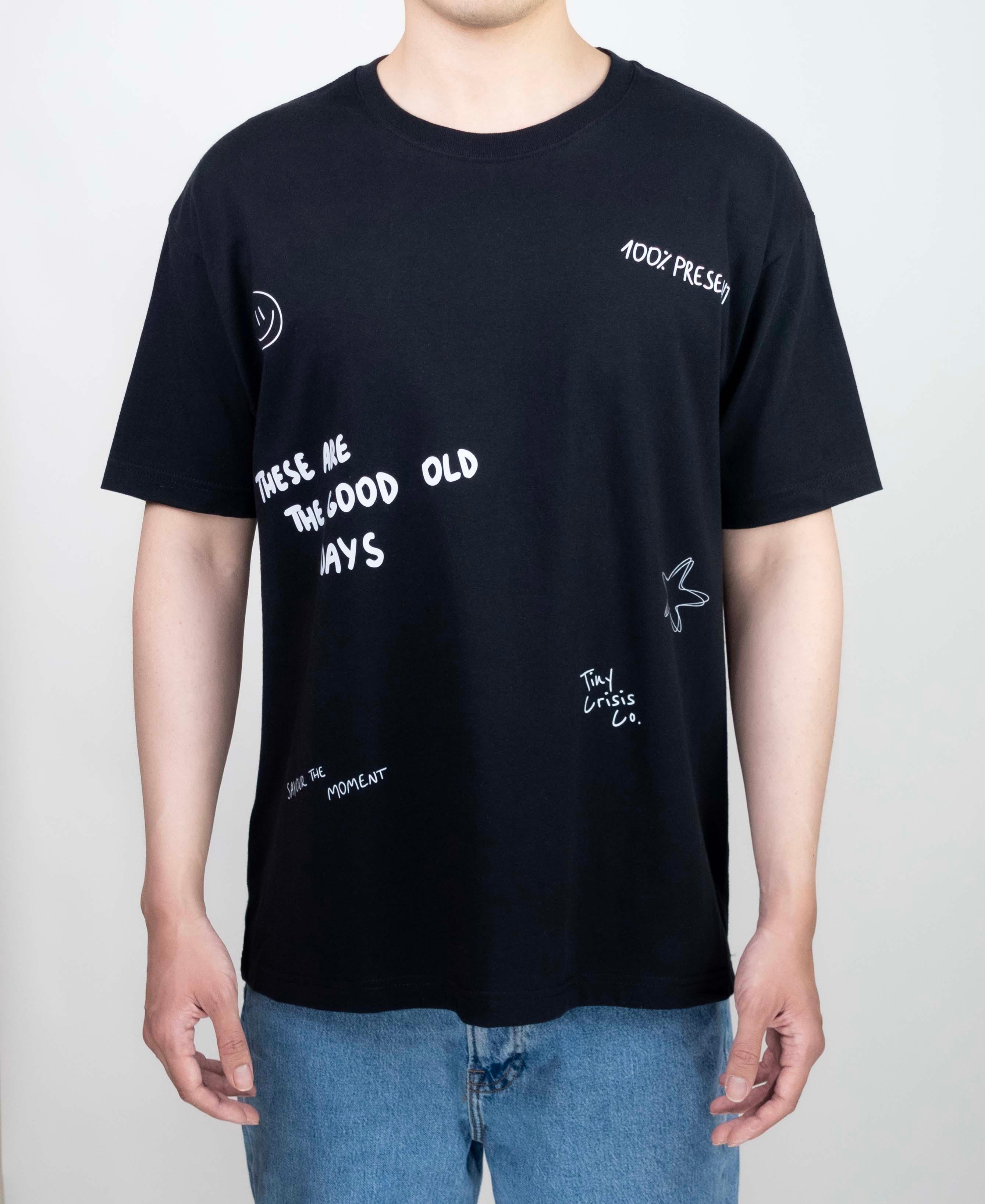 THESE ARE THE GOOD OLD DAYS CLOUD SOFT TEE - BLACK