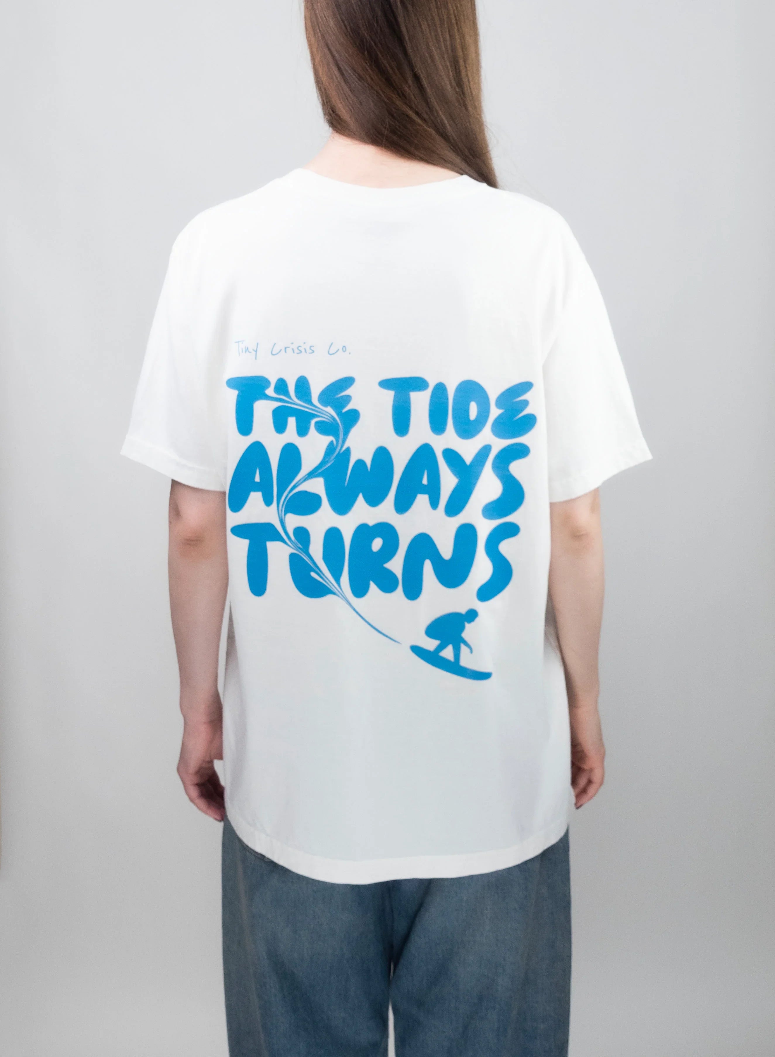THE TIDE ALWAYS TURNS HEAVYWEIGHT TEE - EGGSHELL