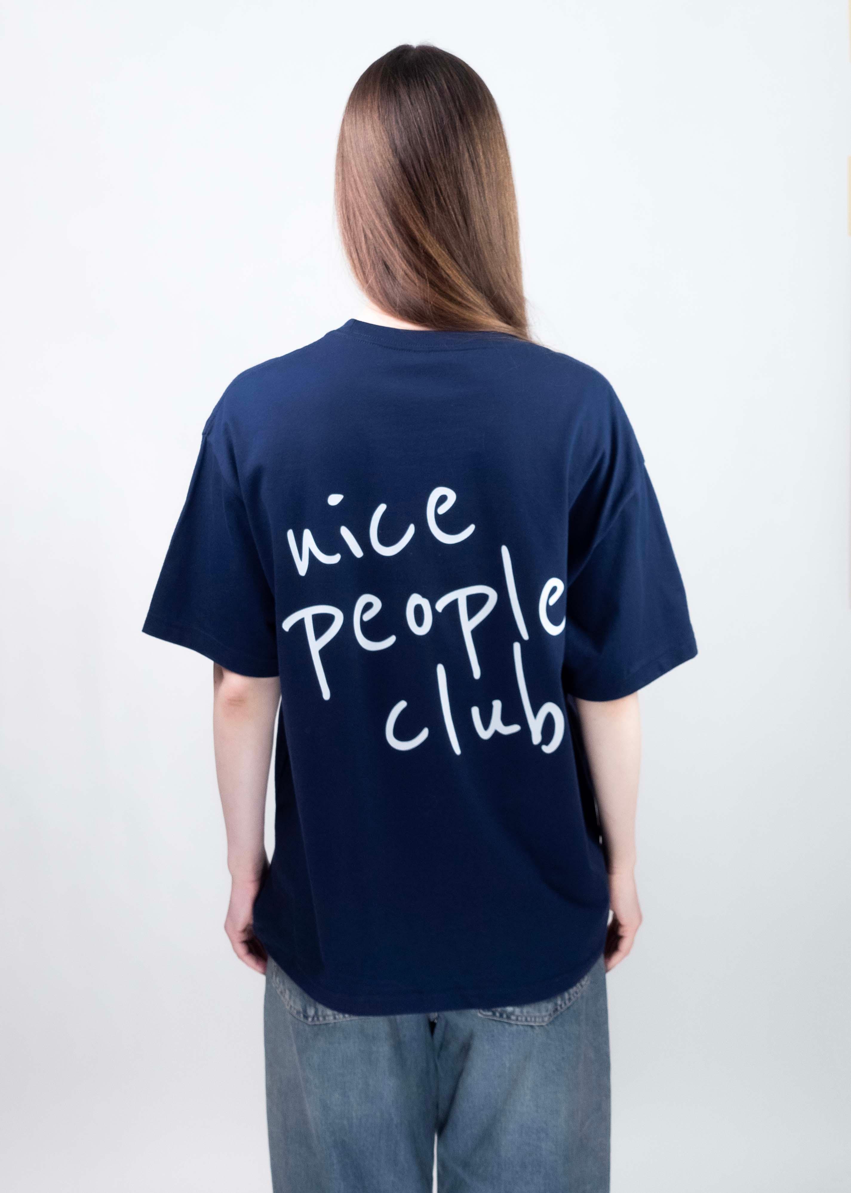 NICE PEOPLE CLUB CLOUD SOFT TEE - NAVY