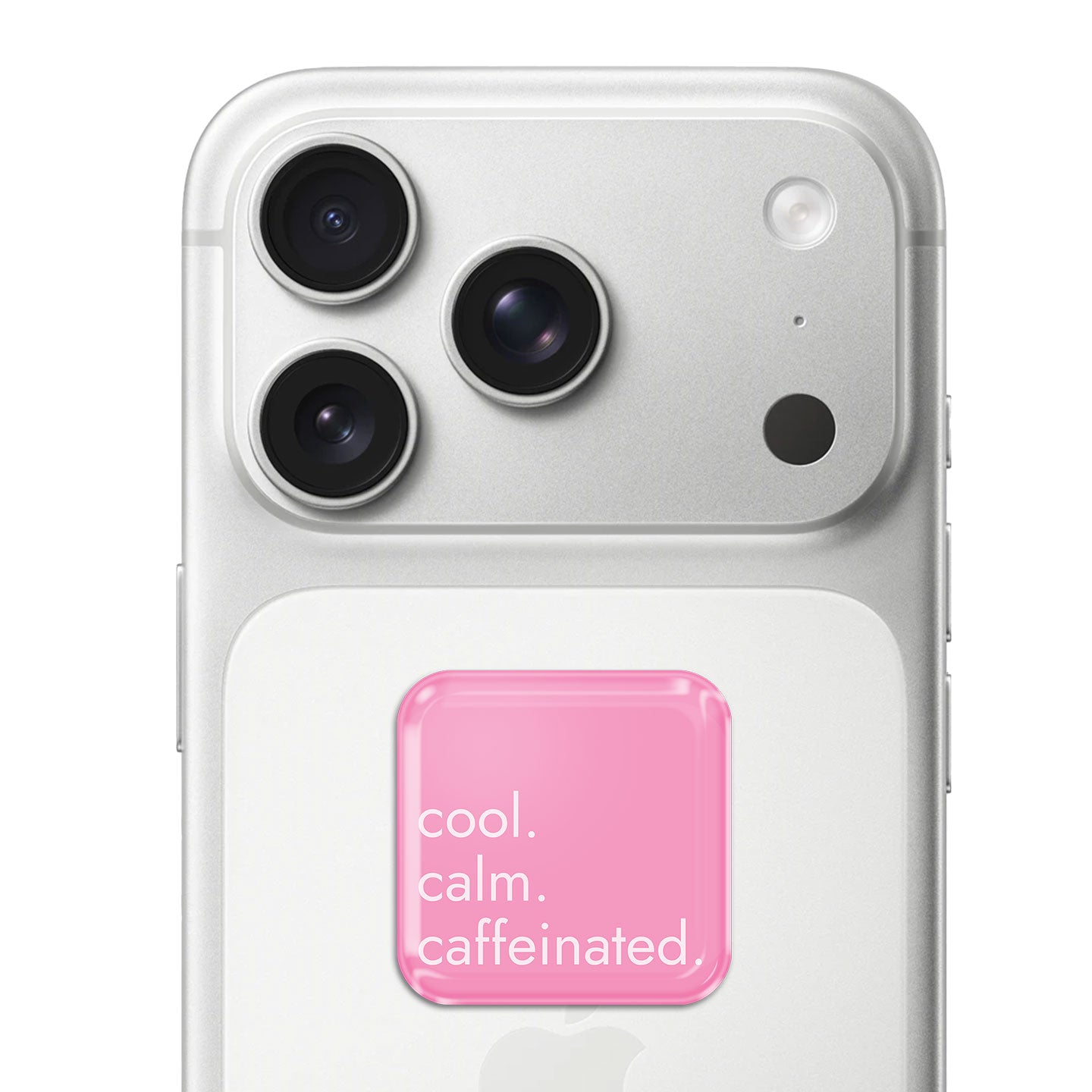 Cool. Calm. Caffeinated. 3D Sticker