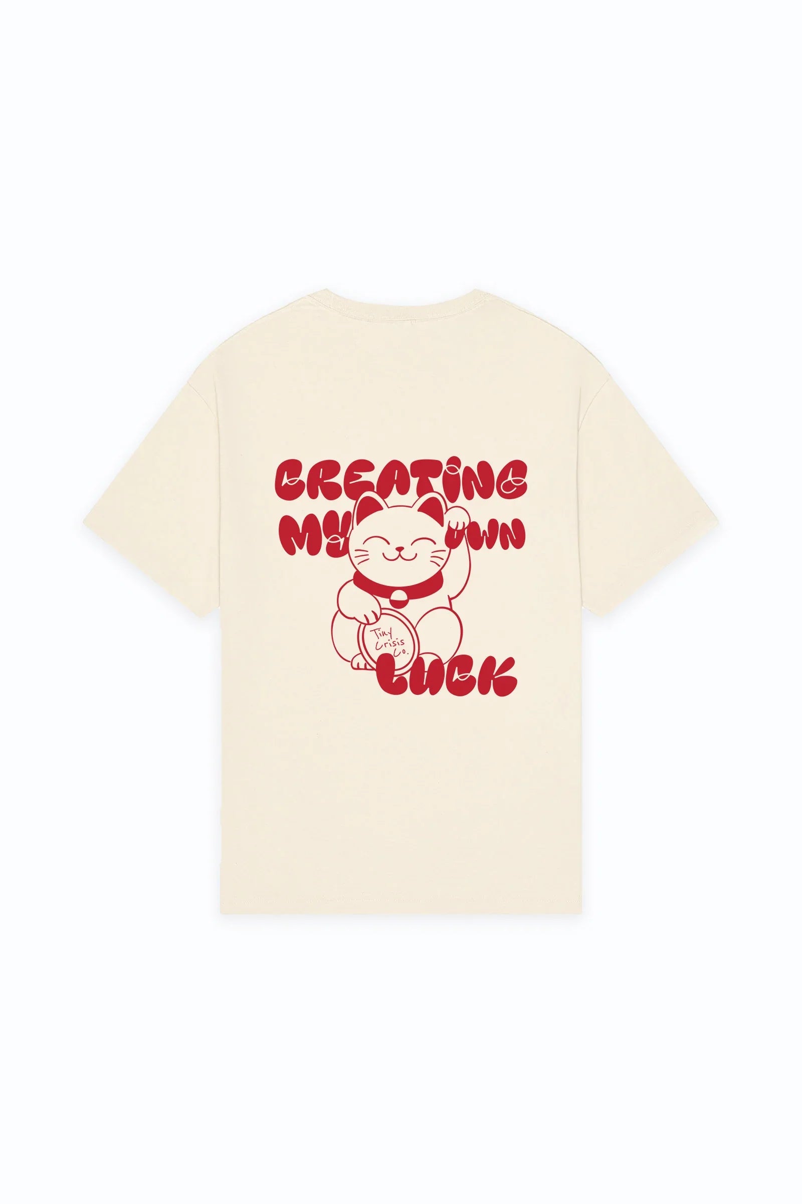 CREATING MY OWN LUCK CLOUD SOFT TEE - BEIGE