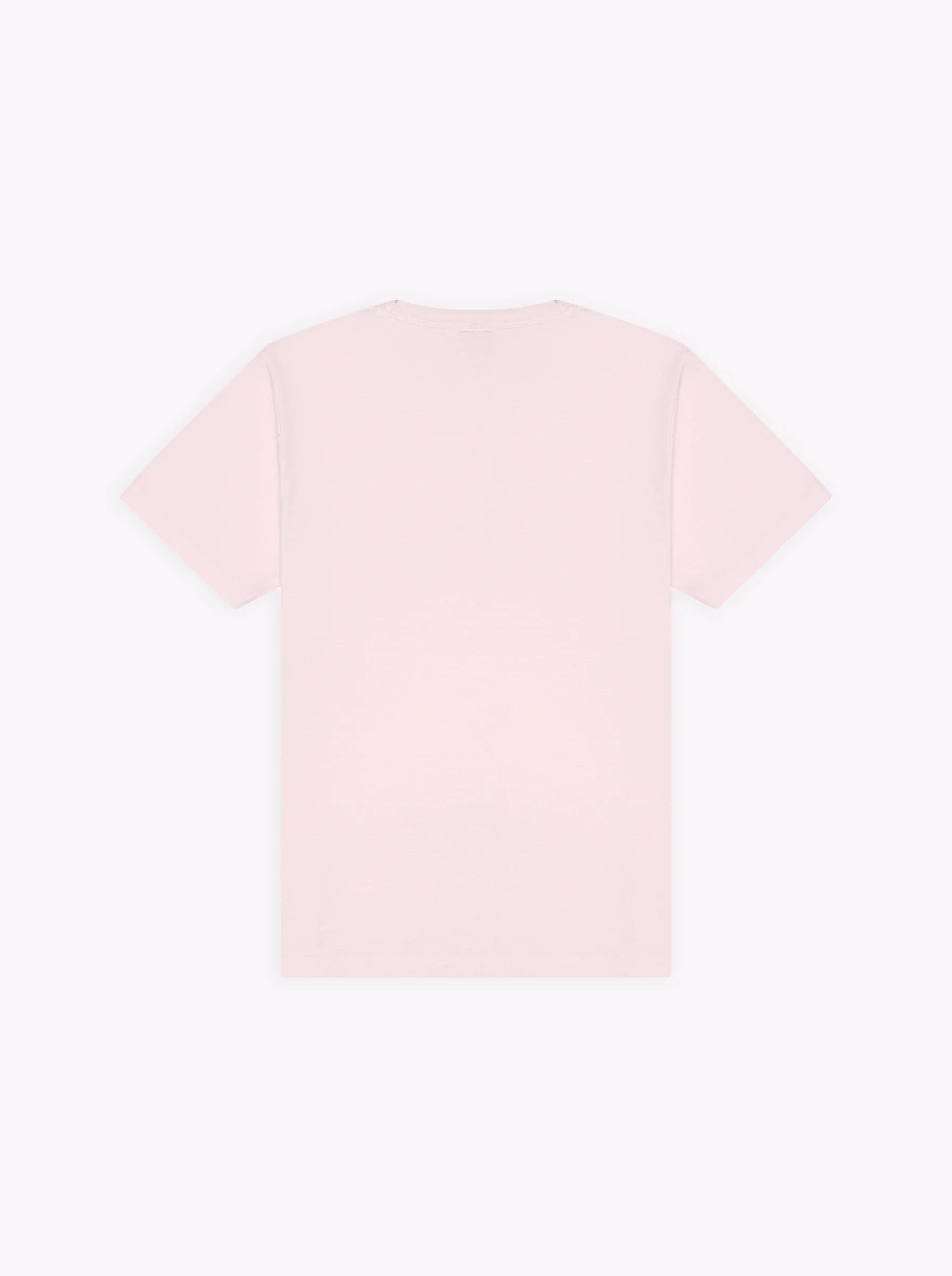 Pink t shirt on plain white background
