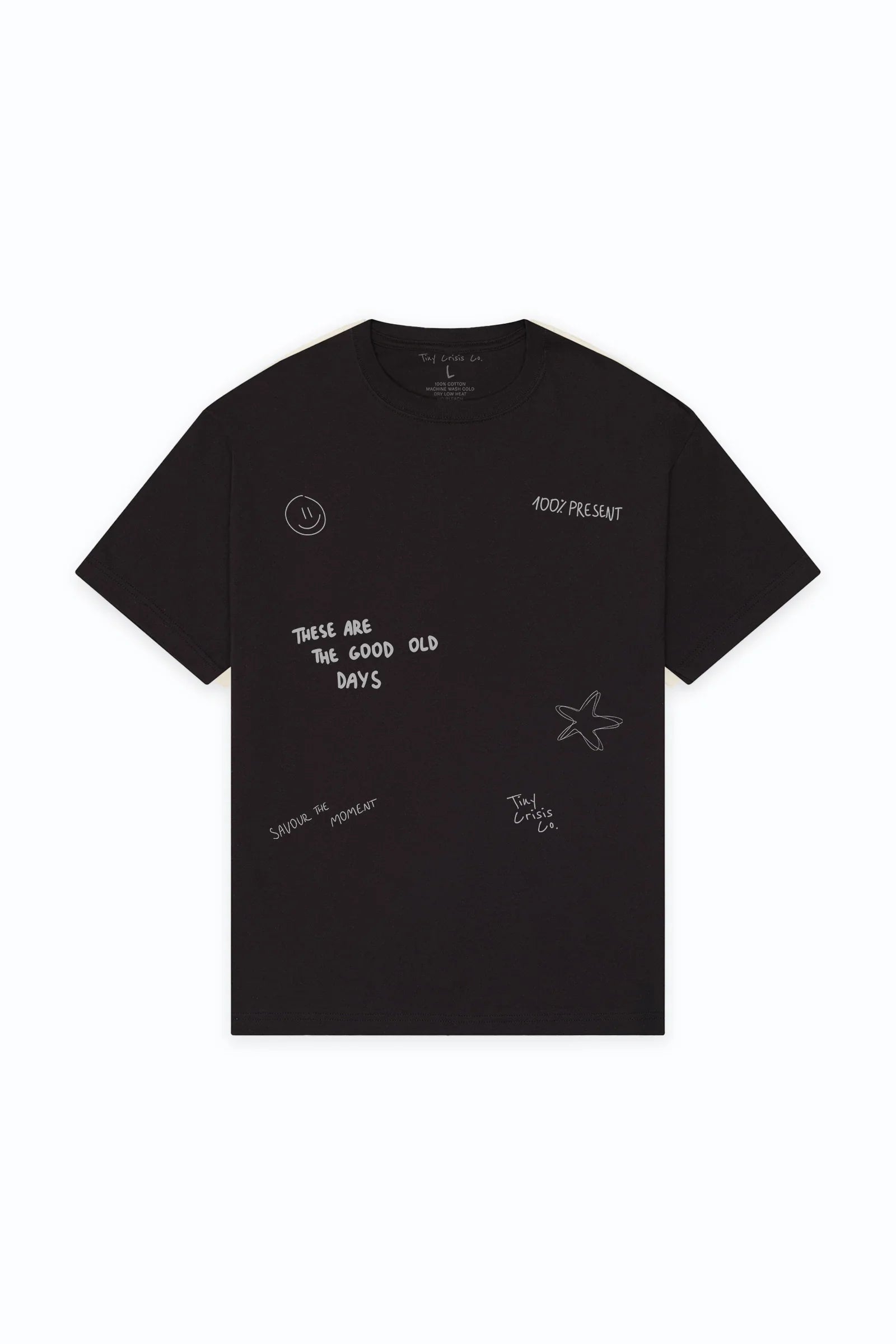 THESE ARE THE GOOD OLD DAYS CLOUD SOFT TEE - BLACK