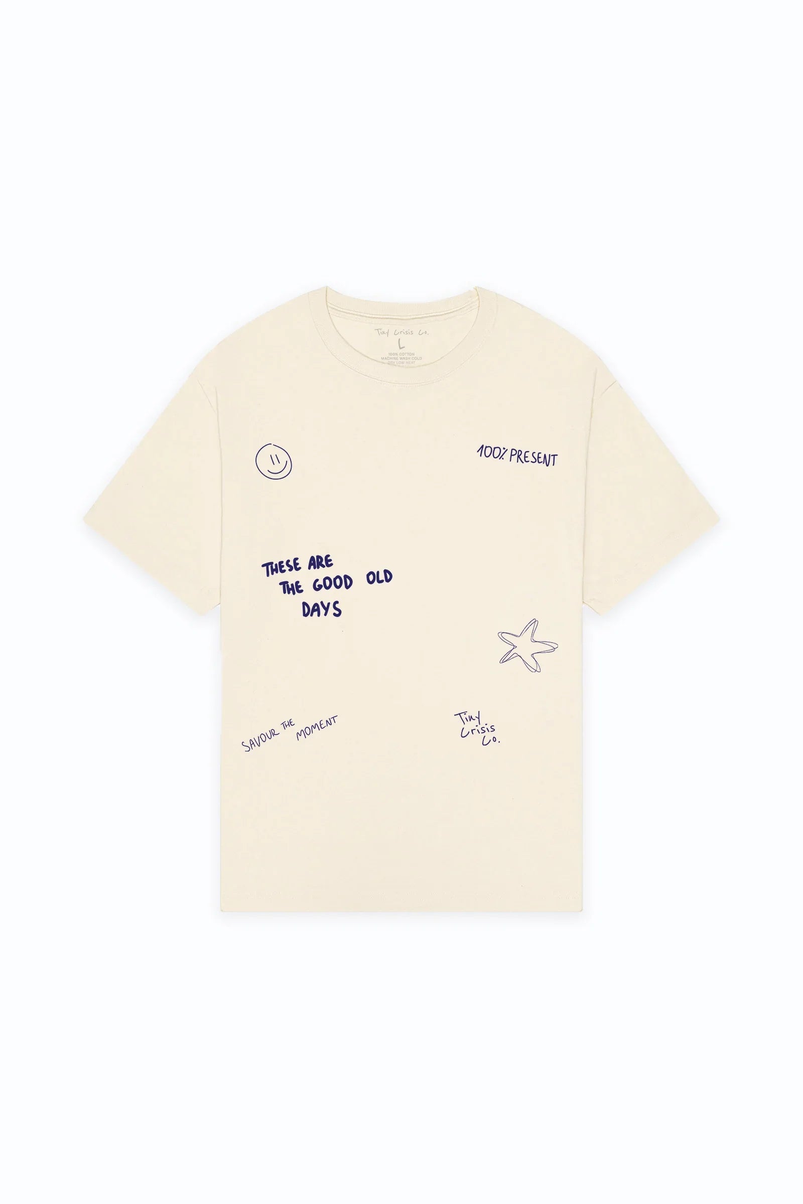 THESE ARE THE GOOD OLD DAYS CLOUD SOFT TEE - BEIGE