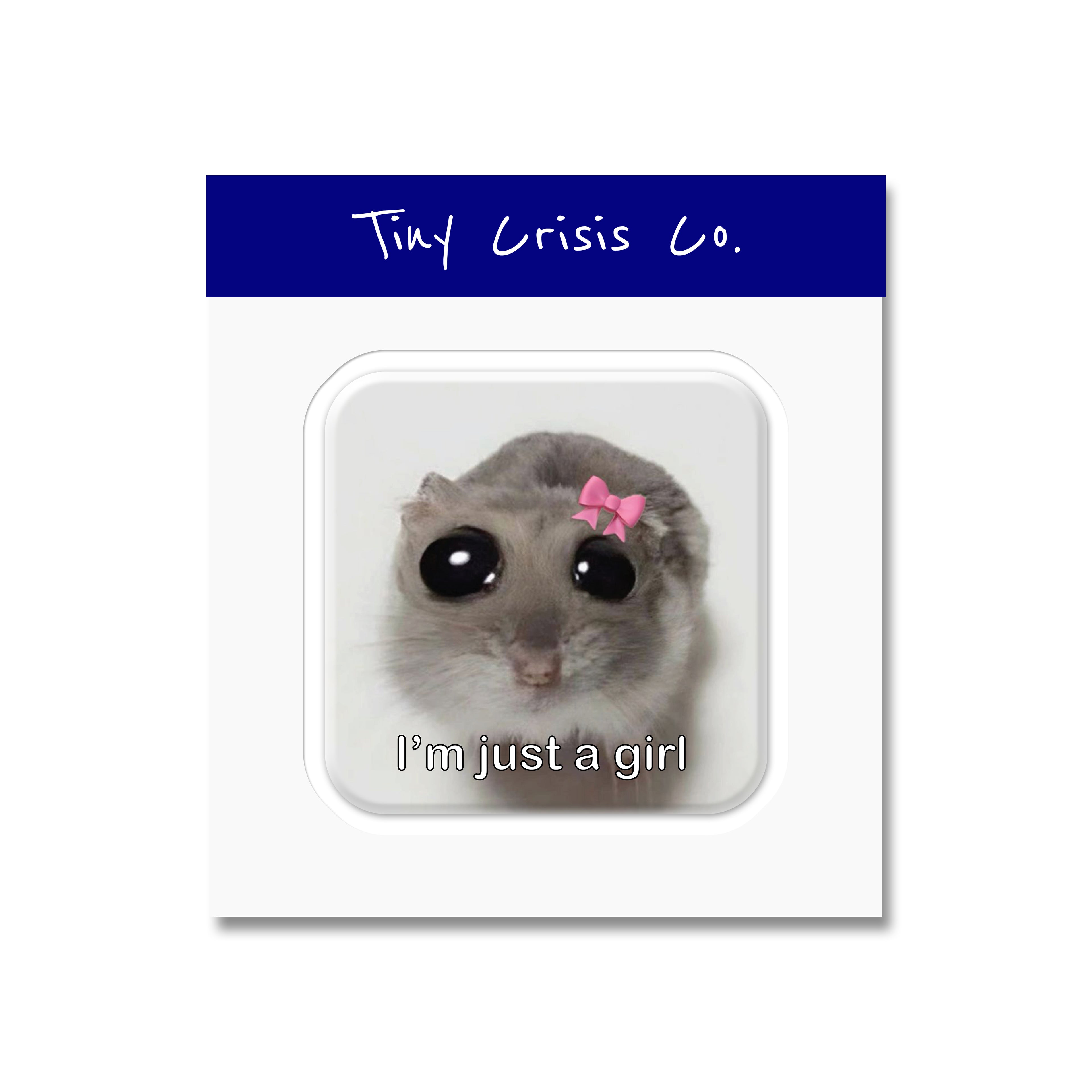 I'm Just A Girl 3D Sticker