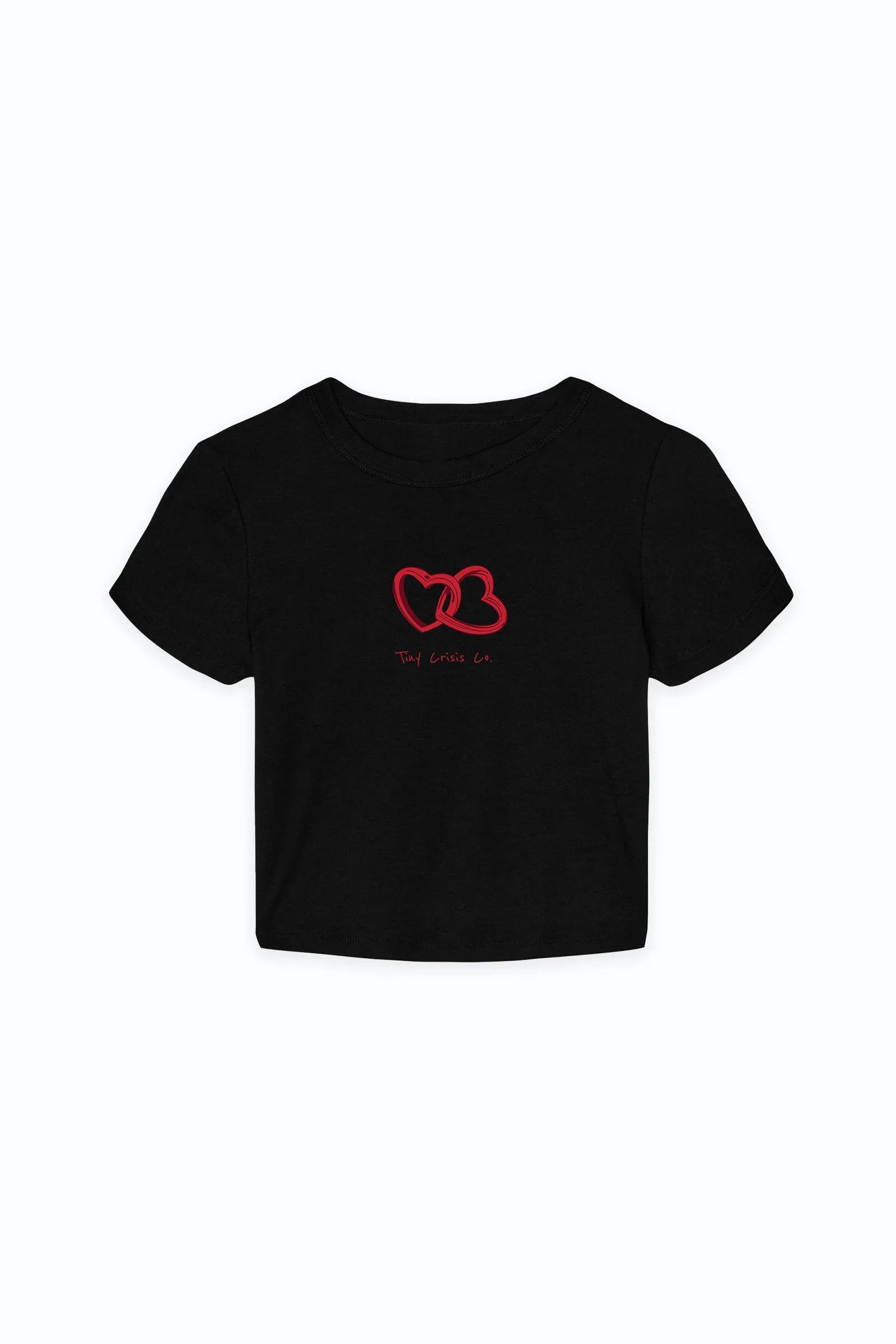 LOVE CHAIN BABY TEE - BLACK