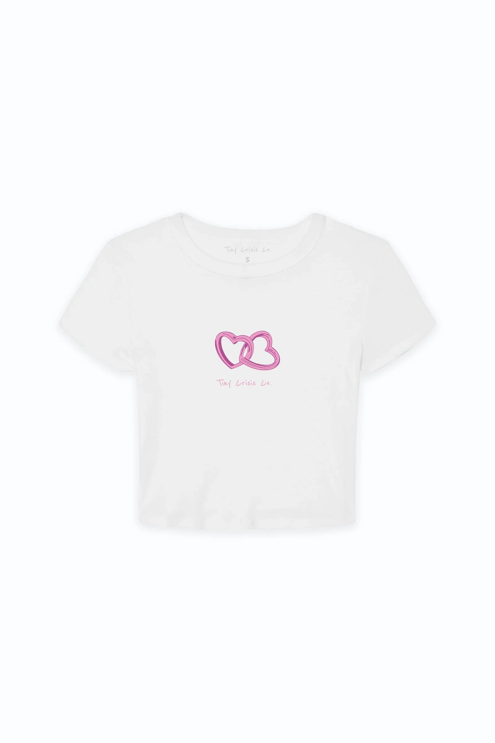 LOVE CHAIN BABY TEE - WHITE