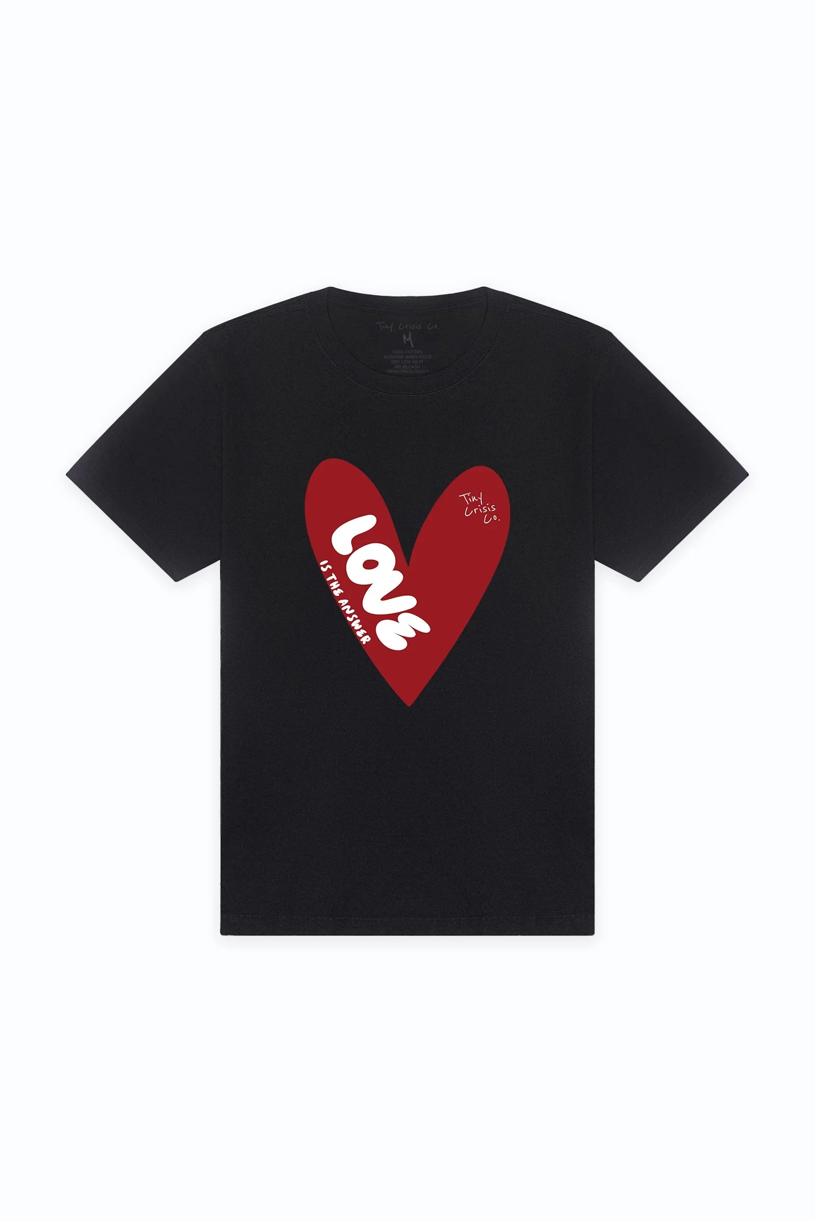 LOVE IS THE ANSWER HEAVYWEIGHT TEE - BLACK