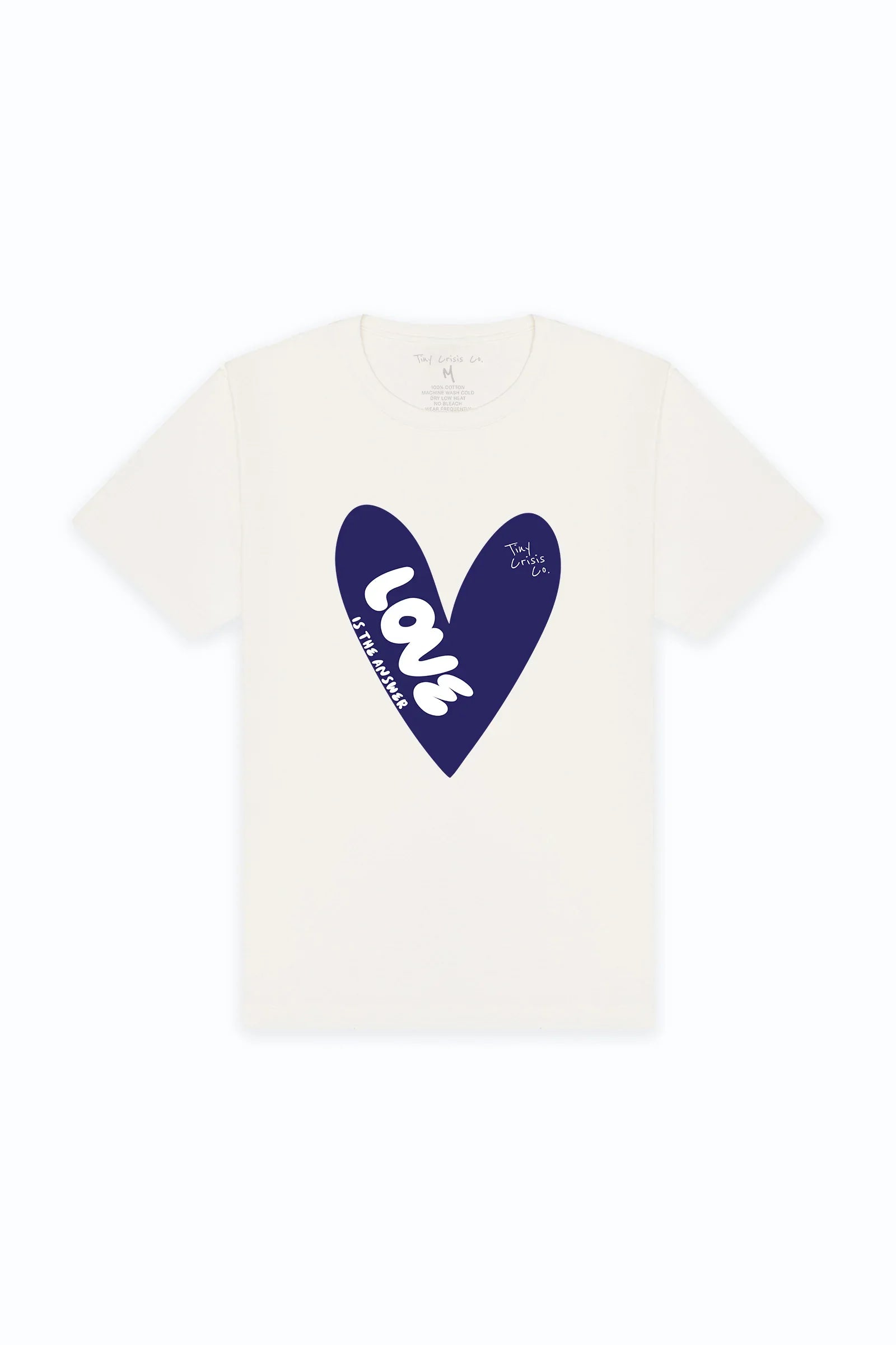 LOVE IS THE ANSWER HEAVYWEIGHT TEE - EGGSHELL