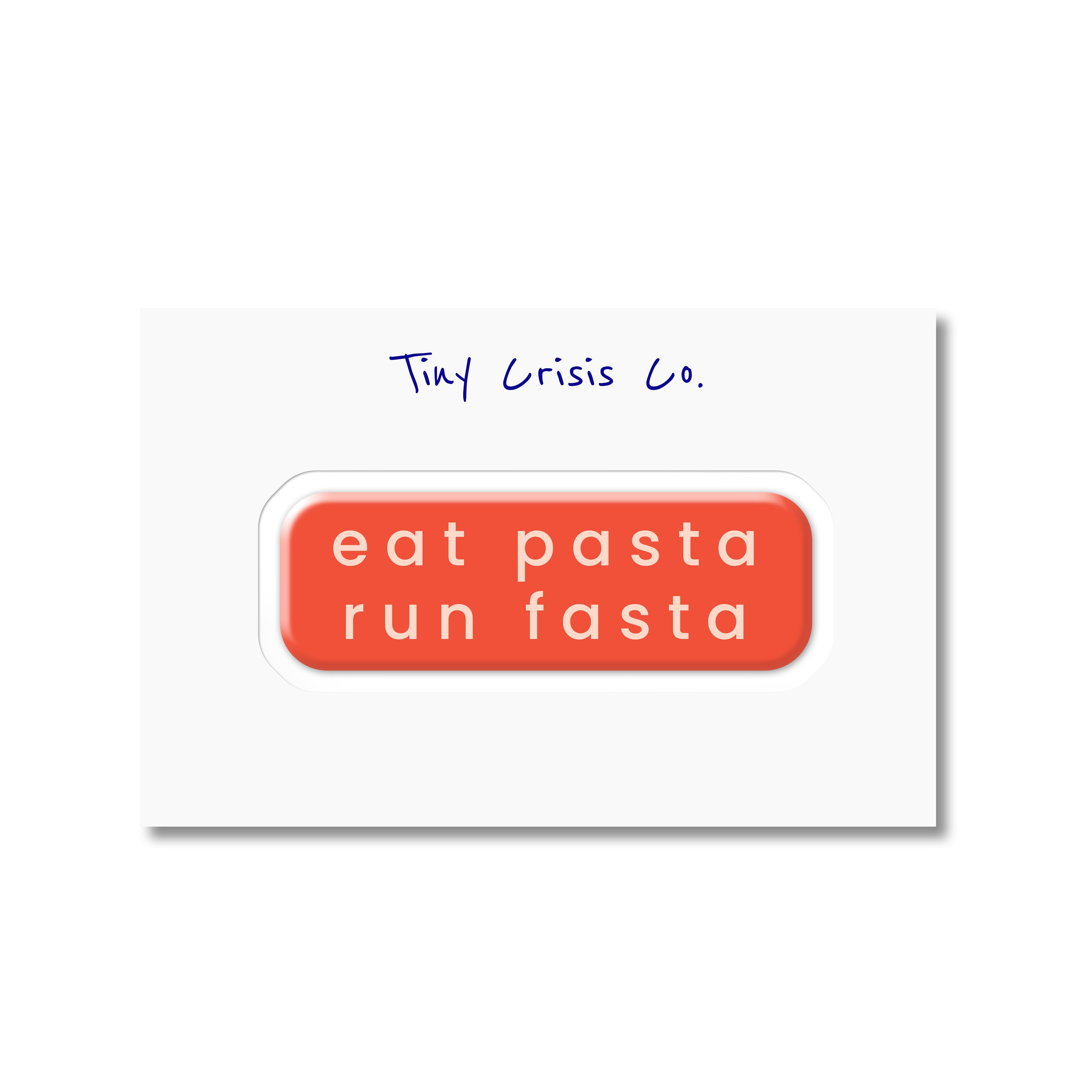 Eat Pasta Run Fasta 3D Sticker