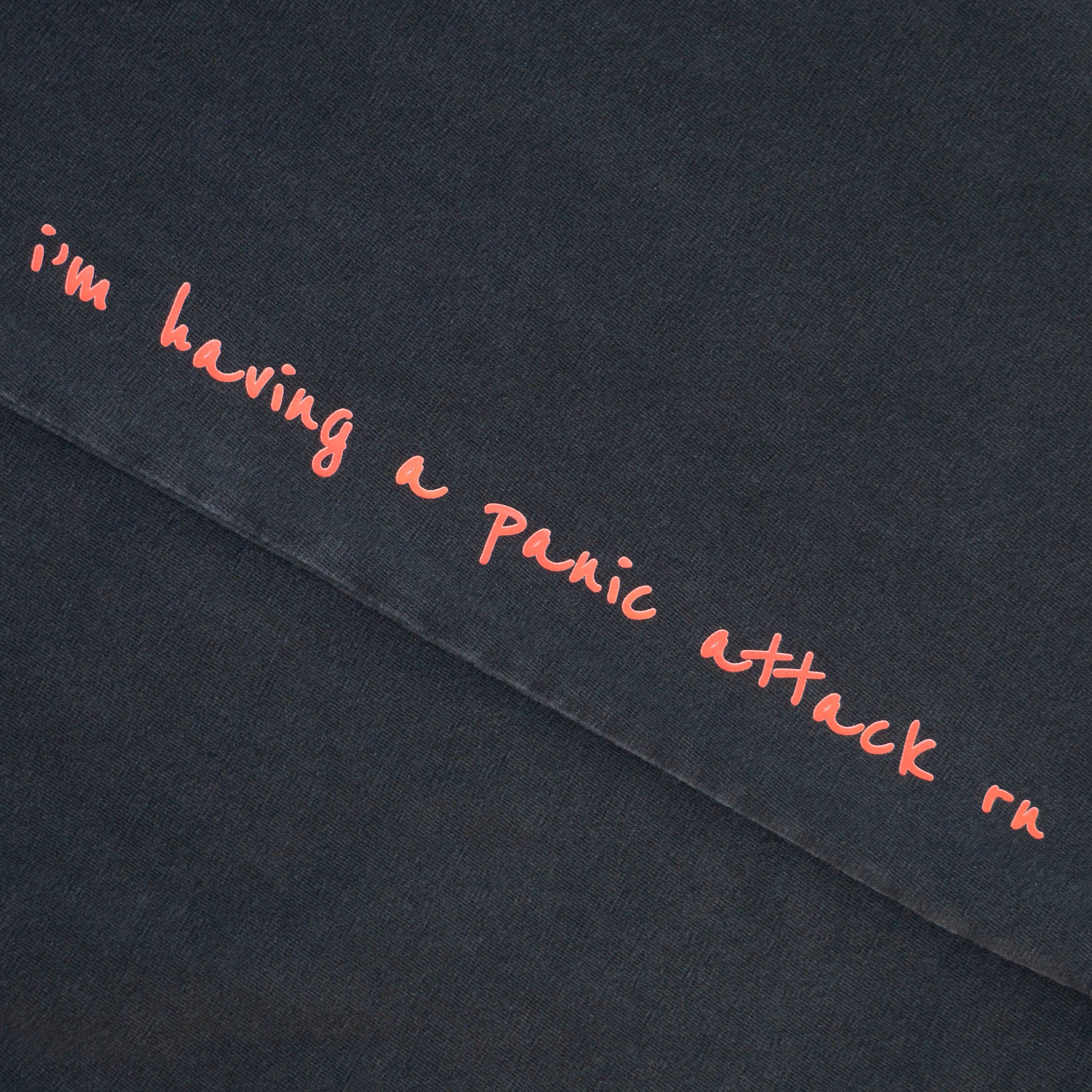 Panic Attack Soft Cotton Tee - Charcoal