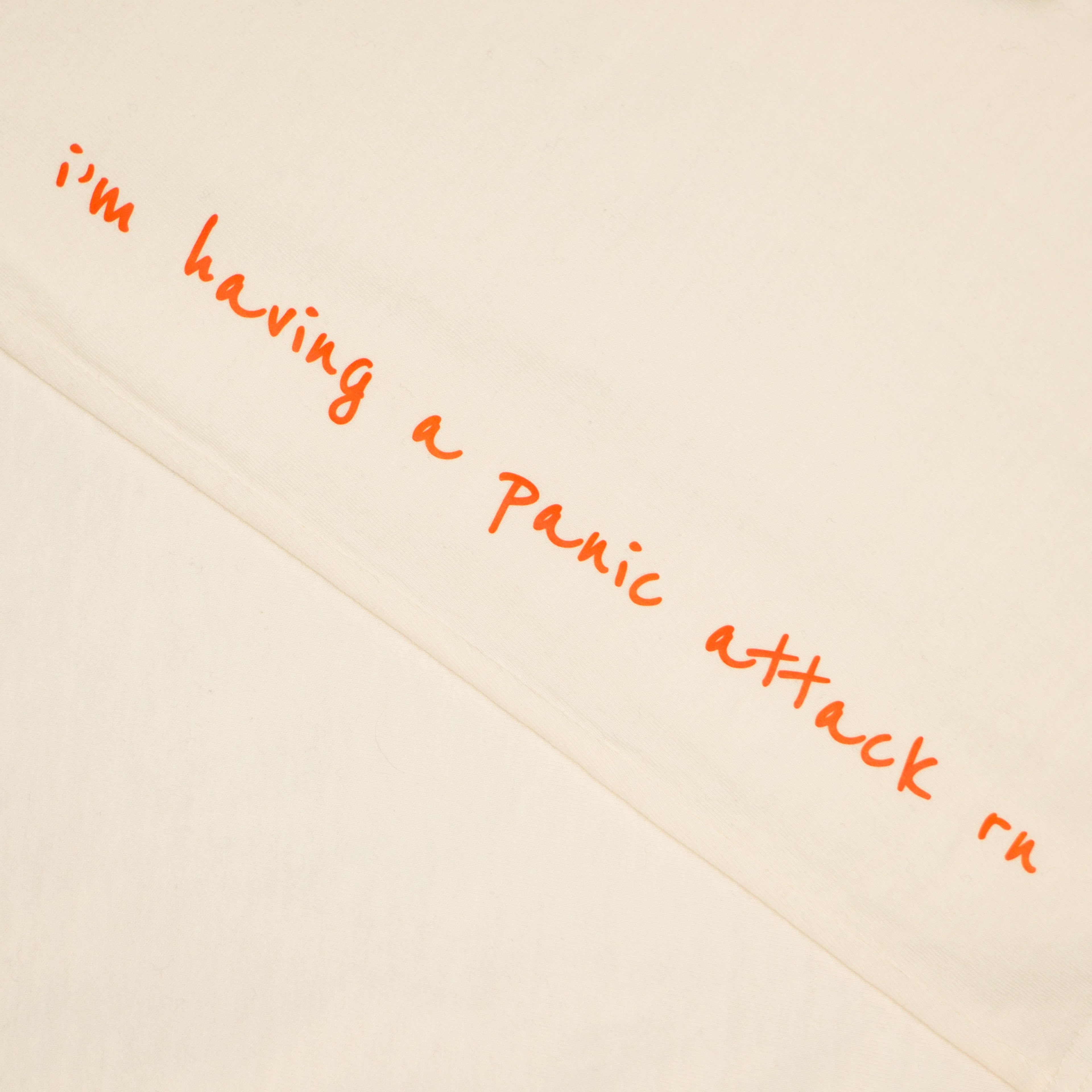 Panic Attack Soft Cotton Tee - Eggshell